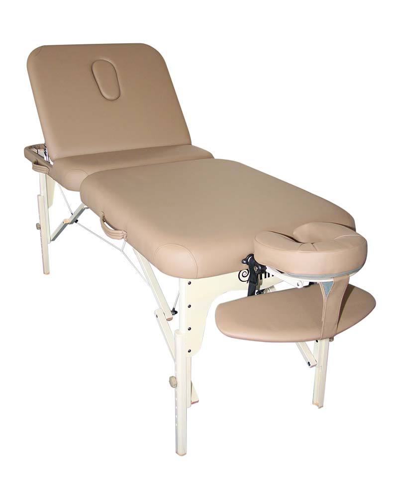 Saloniture 136-BLU Portable Physical Therapy Massage Table – Stretching Treatment, Blue Wood Frame