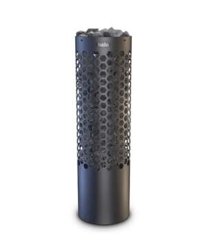 Helo Piccolo Cylindrical Home Sauna Heater BWT Black