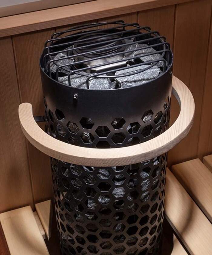 Helo Piccolo Cylindrical Home Sauna Heater WT Black - Image 3