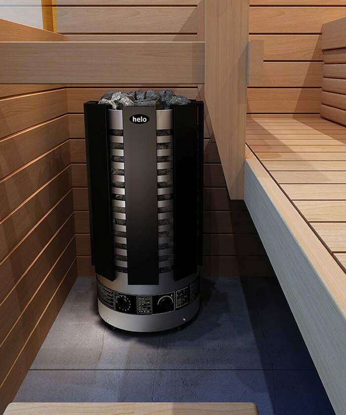 Helo Robust Black in sauna