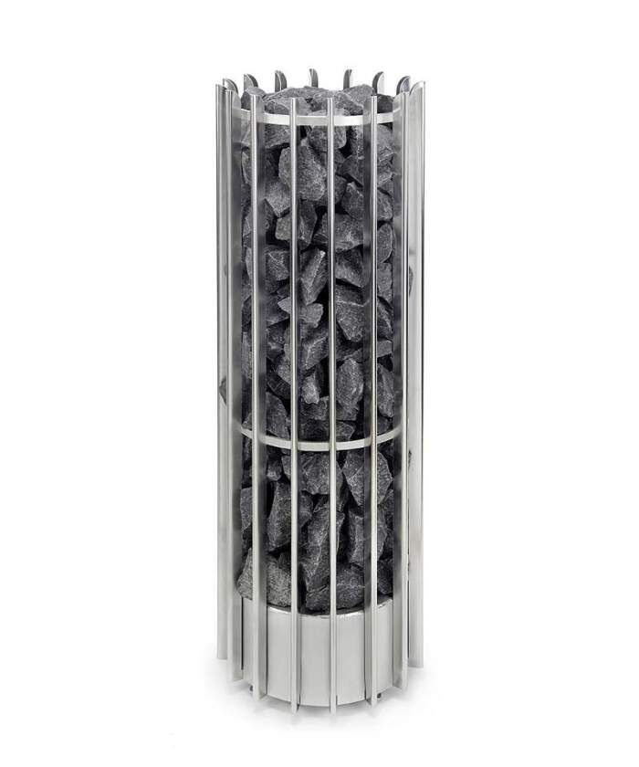 Helo Rocher Electric Sauna Heater Cylinder Chrome
