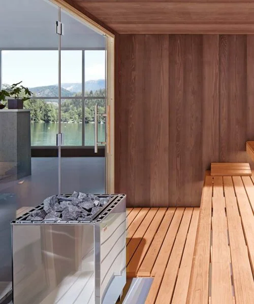 Helo SKLA Large Commercial Sauna Heater Chrome Finish - Image 2