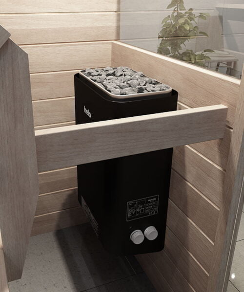 Helo Vienna installed in sauna