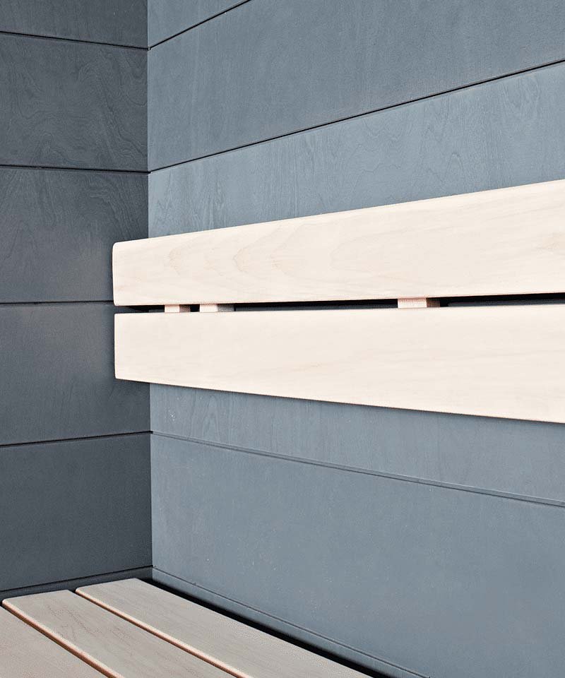 Sauna wood panels