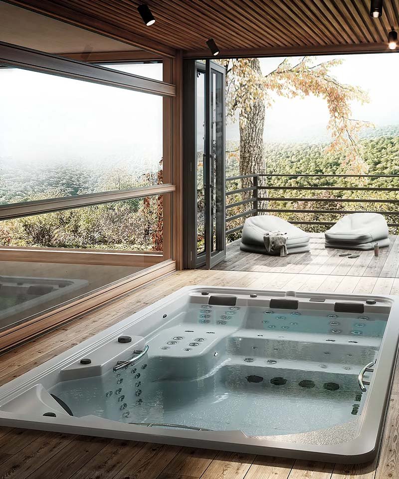 Acrylic swim spas