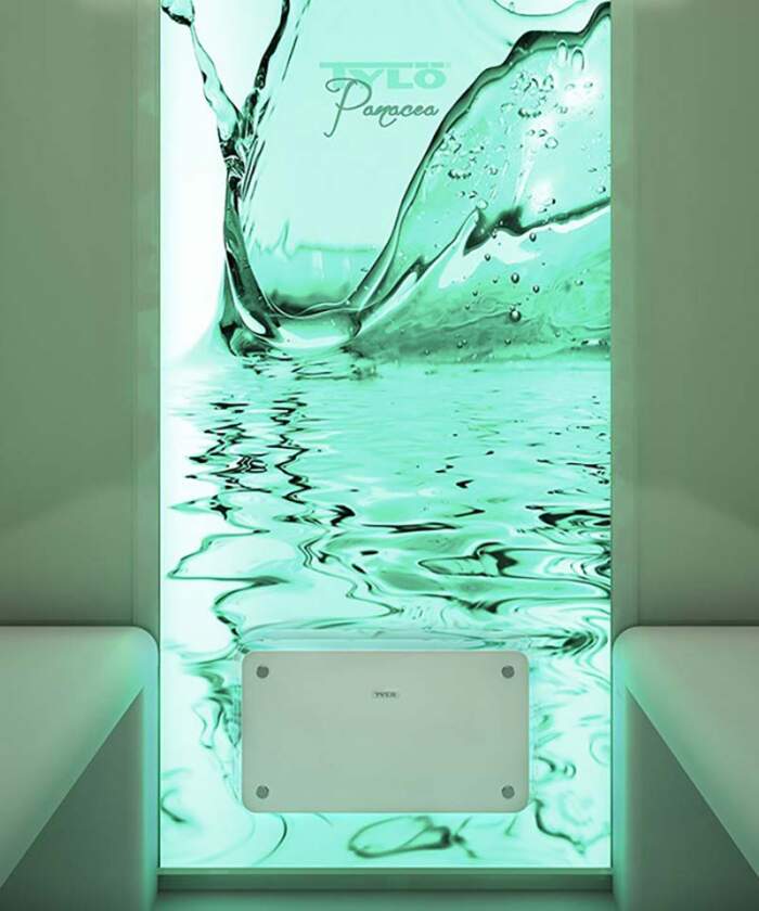 Tylo Bahia Steam Outlet White Gloss Tempered Safety Glass - Image 3