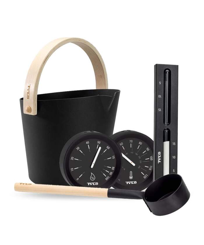 Tylo Tylo Brilliant Sauna Set Aluminium Birch BlackSauna Set Aluminium Birch Silver Black