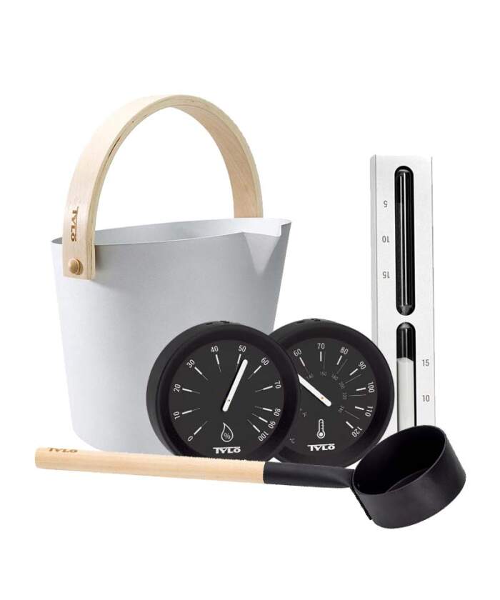 Tylo Brilliant Sauna Set Aluminium Birch Silver Black