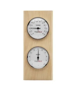 Tylo Classic Sauna Combined Thermometer Hygrometer Birch