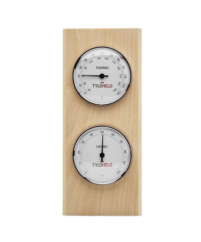 Tylo Classic Sauna Combined Thermometer Hygrometer Birch