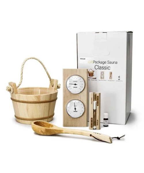 Tylo Classic Traditional Sauna Accessory Set Fir Wood