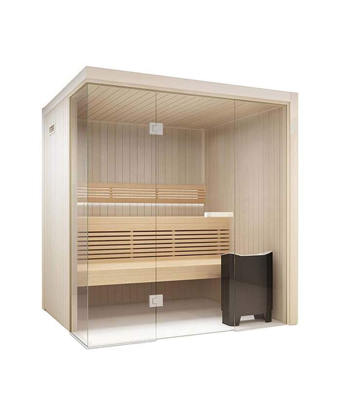 Tylo Glass Corner Section example usage