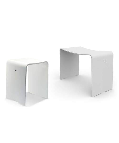 Tylo Stool Ergonomic Easily Portable White Corian