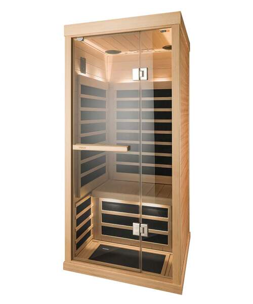 Tylösand T-810 1 Person Infrared Sauna Cabin Hemlock Glass Front