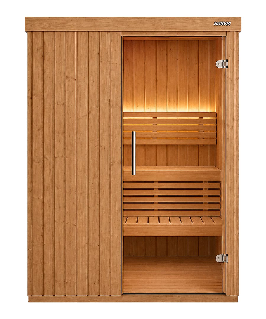 Harvia Variant Small Alder Wood Panelling Alder Interior