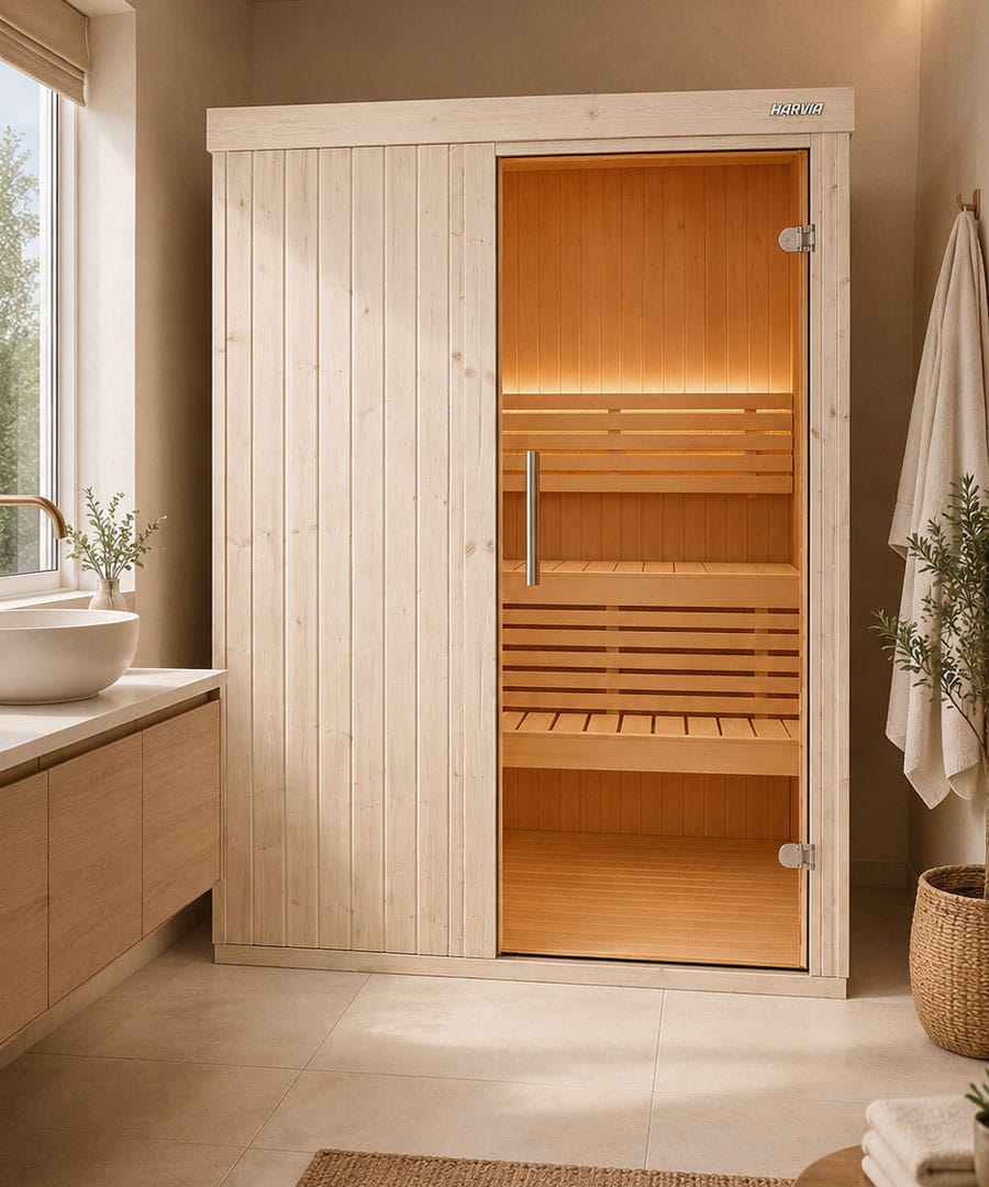 Harvia Variant Small Home Bathroom Installation