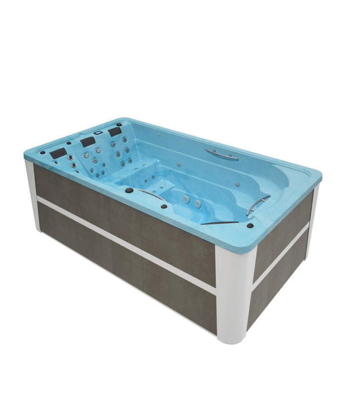 Astralpool Swimspa Creta above-ground urban grey blue marble