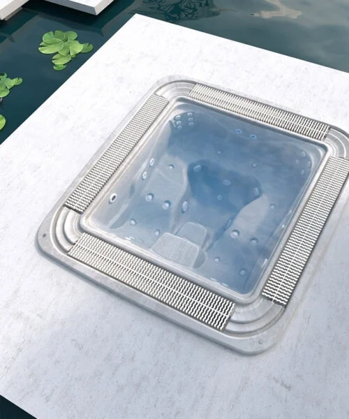 Astralpool Verona overflow spa overhead view