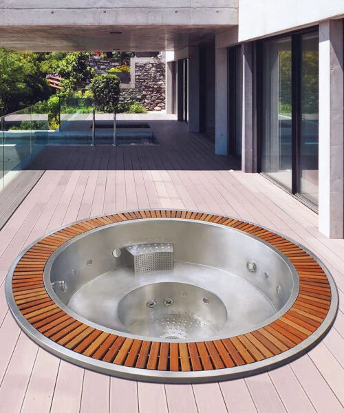 Astralpool Vulcano Round 6 Person Stainless Steel Spa - Image 3