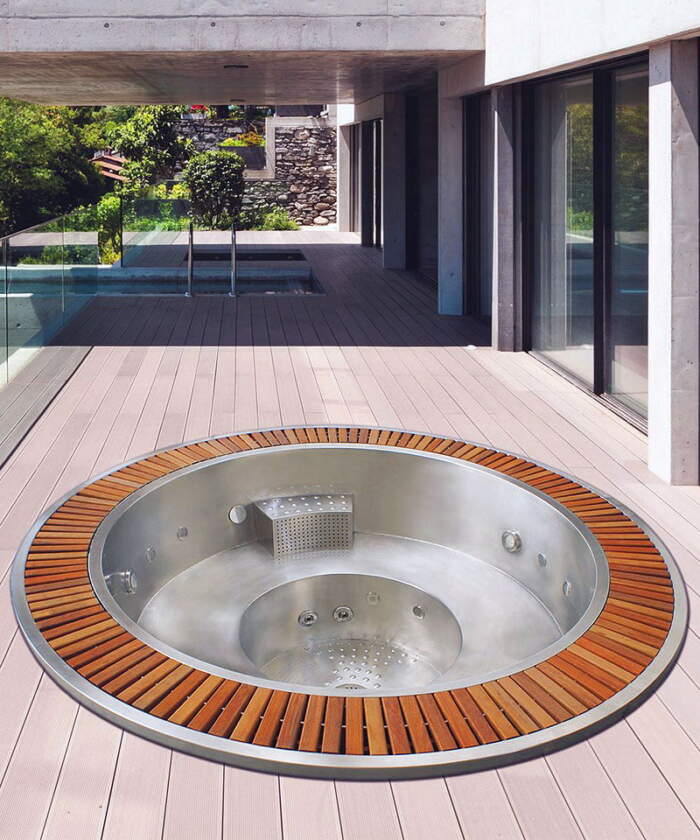 Astralpool Vulcano Round 6 Person Stainless Steel Spa - Image 3