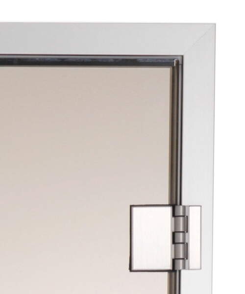 Tylo 60G Steam Door frame and hinge detail