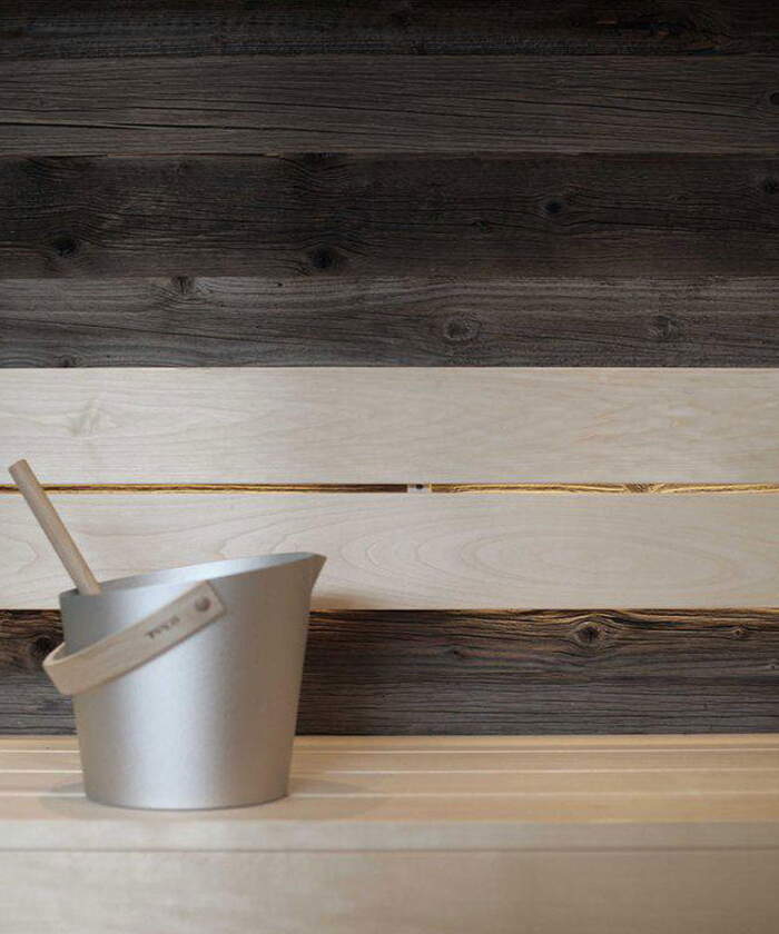 Tylo Saunaply Old Grey Driftwood Rustic Sauna Panelling