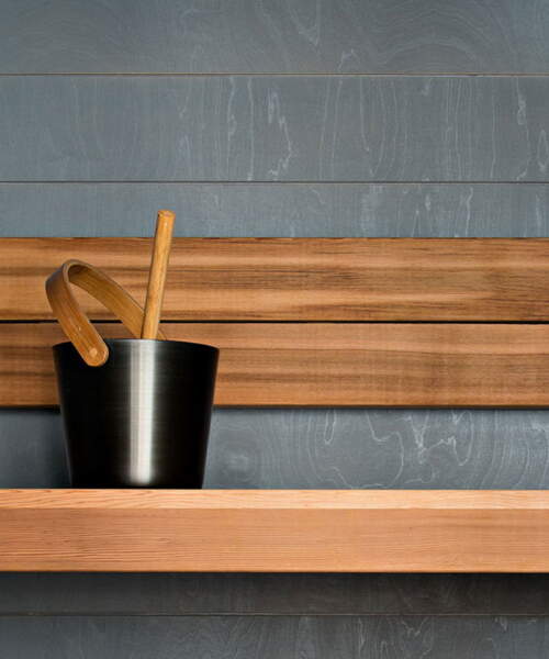 Tylo Taika Birch Plywood Sauna Interior Panels Grey