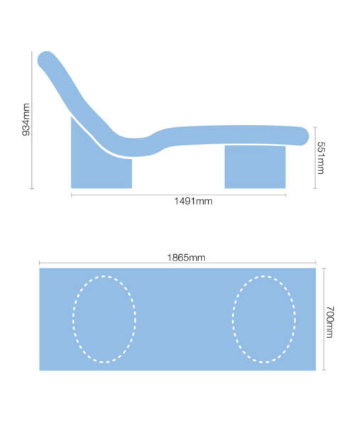 PCS Devon lounger dimensions