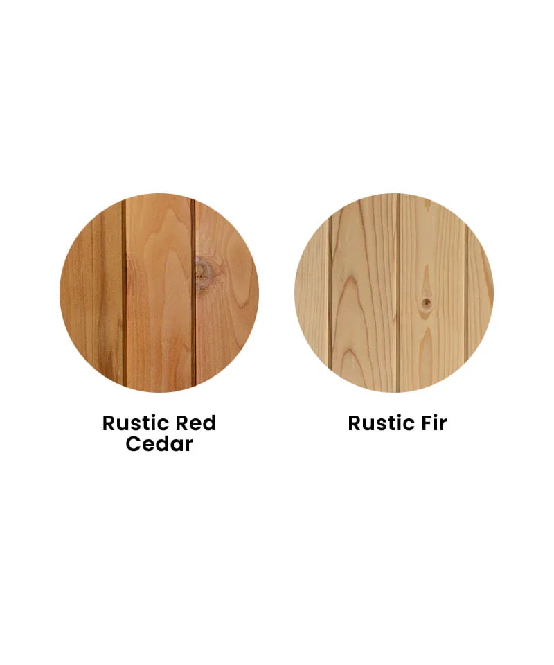 Almost Heaven Saunas Audra Wood Choices