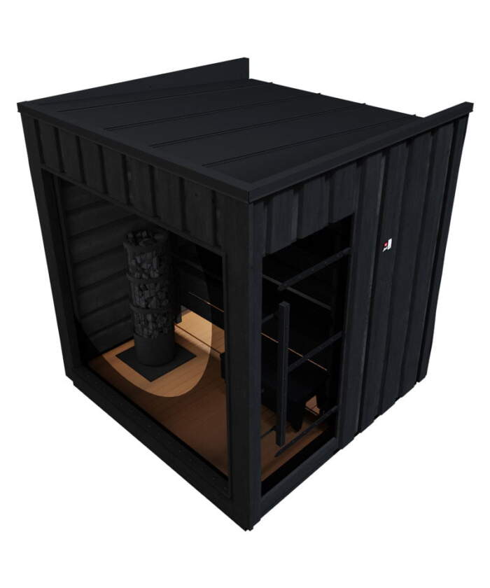 Harvia Legend Panoramic Glass Sauna 3D Render