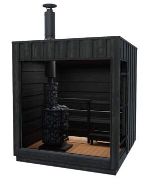Harvia Legend Panoramic Outdoor Wood Burning Sauna Cabin