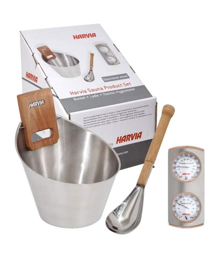 Harvia Stainless steel sauna accessory set