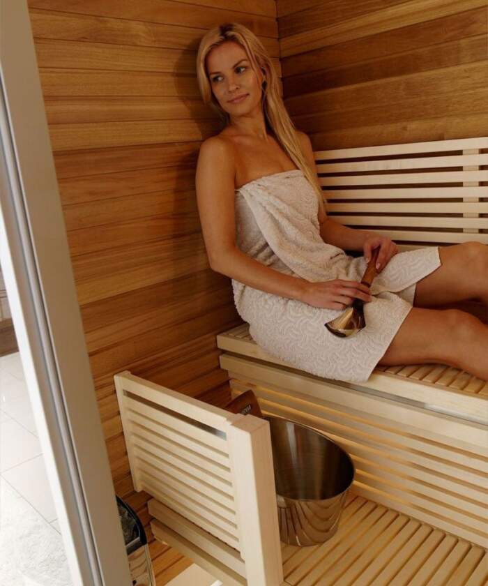 Harvia Sirius Square bathroom sauna cabin interior