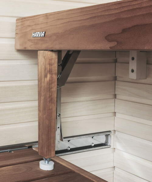 Harvia SmartFold folding benches detail