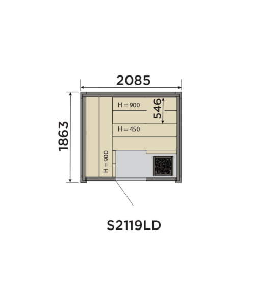 Harvia Solide Indoor Glass Front Modern Sauna Cabin Spruce - Image 13