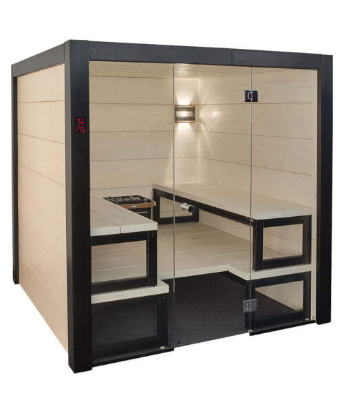 Harvia Solide Indoor no slate back wall