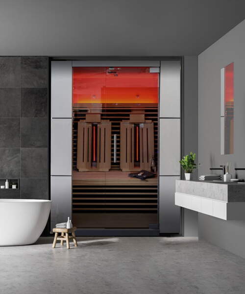 Harvia Spectrum Small Infrared Sauna bathroom installation