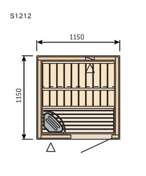 Harvia Variant Small S1212 Dimensions