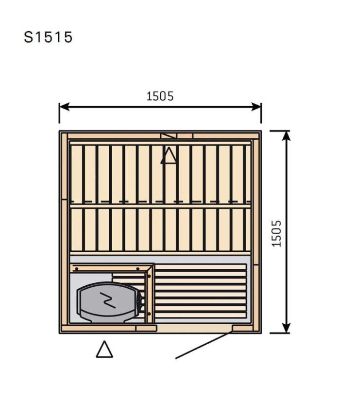 Harvia Variant Small S1515 Dimensions