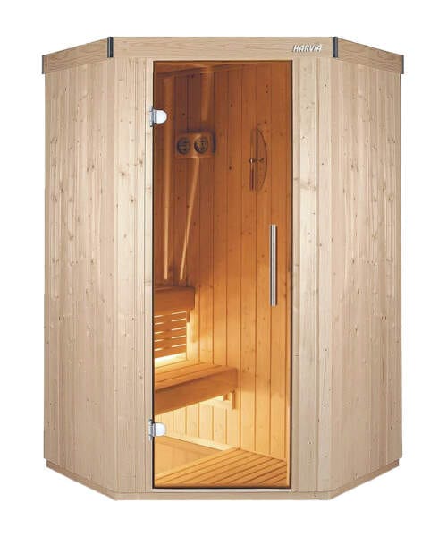 Harvia Variant Small Corner 2 Person Traditional Sauna Cabin