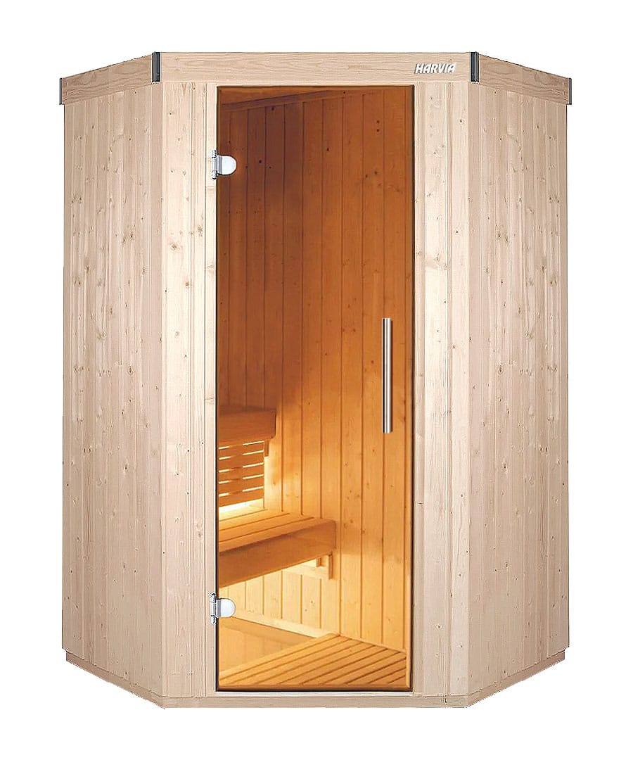 Harvia Variant Small Corner 2 Person Traditional Sauna Cabin