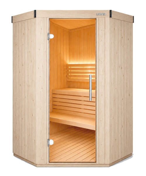 Harvia Variant Small Corner 2 Person Traditional Sauna Cabin