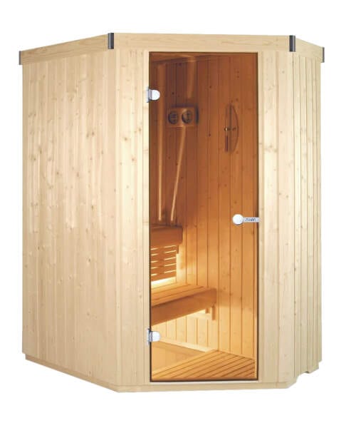 Harvia Variant Small Corner 2 Person Traditional Sauna Cabin