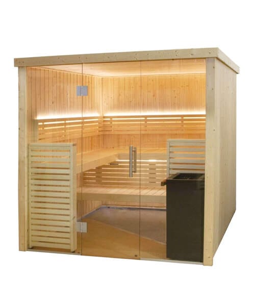 Harvia Variant View Large 4-5 Person Glass Front Sauna Kit