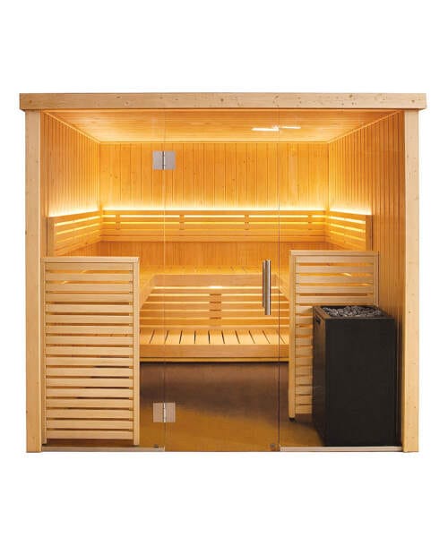 Harvia Variant View Large 4-5 Person Glass Front Sauna Kit