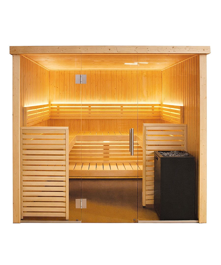 Harvia Variant View Large 4-5 Person Glass Front Sauna Kit