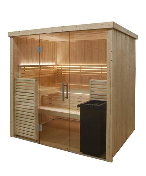 Harvia Variant View Medium 3-4 Person Glass Front Sauna Kit