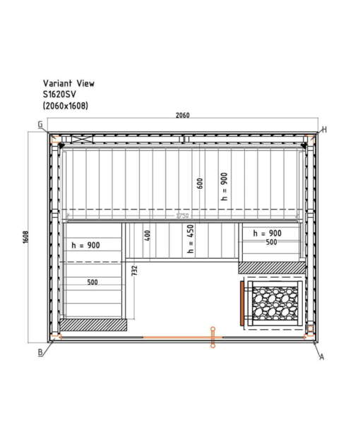 Harvia Variant View Medium Dimensions