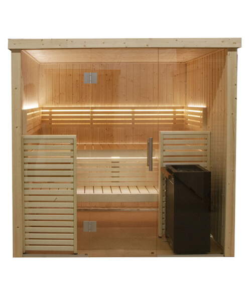 Harvia Variant View Medium Glass Front Sauna Kit