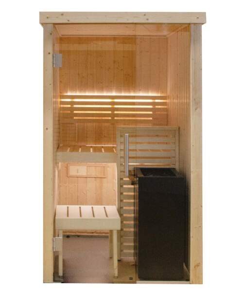 Harvia Variant View Mini 1 Person Glass Front Sauna Kit